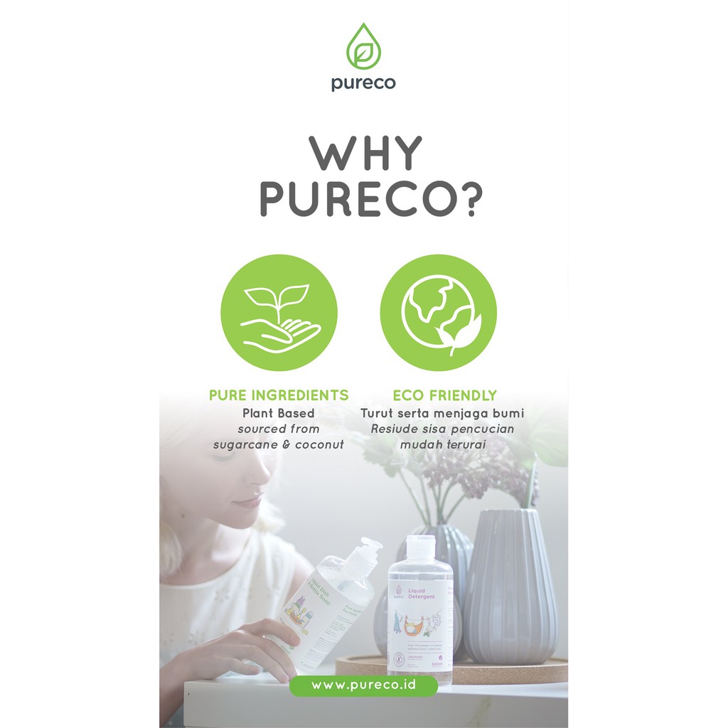 Pureco REFILL Size 900ml [ Detergent / Dish &amp; Bottle / Softener / Sanitizer / Hand Soap ] Pureco