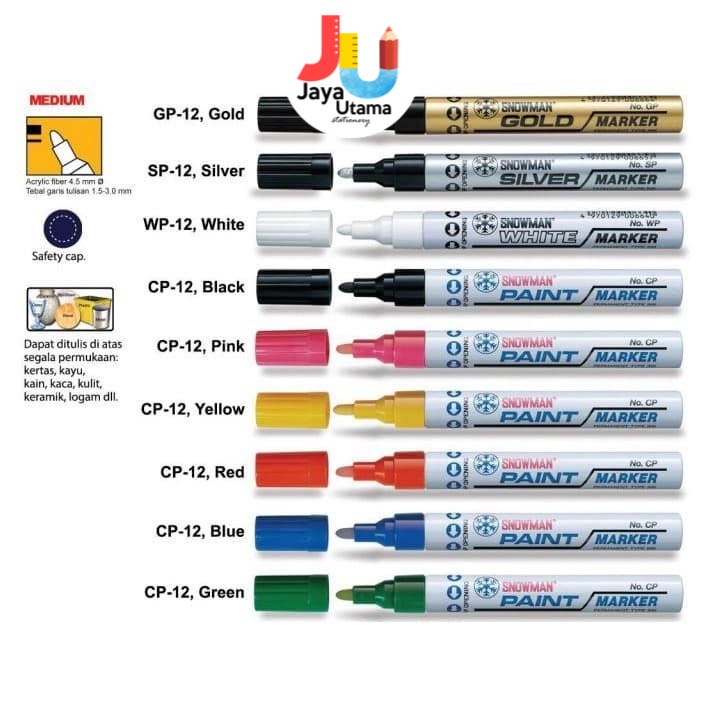 

Snowman Spidol Kaca Color Paint Marker Plastik Kayu