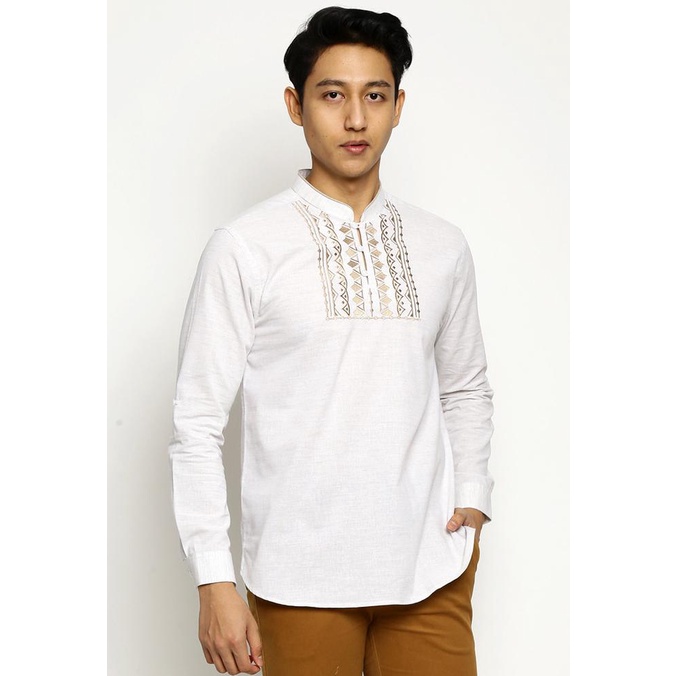 VAN HEUSEN KEMEJA KOKO PUTIH PRIA - U-YEEC02-P1