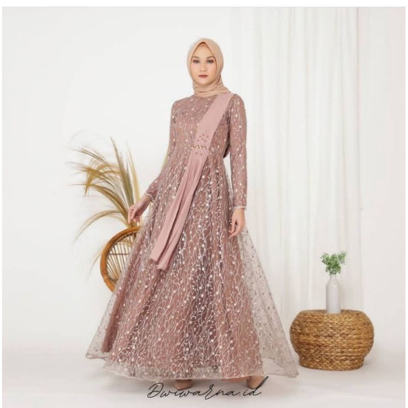 Jual Gaun Muslimah Gain Kondangan Gaun Akad Nikah Lamaran Shopee