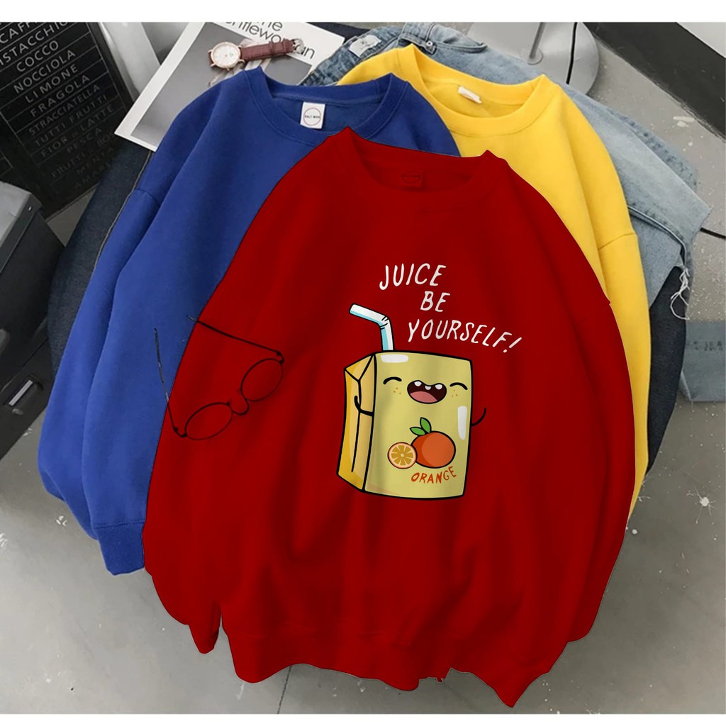 SWEATER WANITA JUICE BE YOURSELF TEBAL TERBARU,