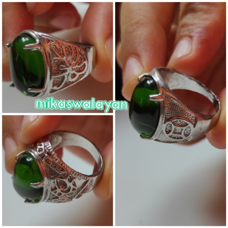 Cincin Batu Pria hijau