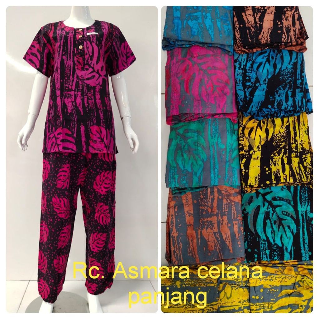 SETELAN BABY DOLL DEWASA BATIK H.A.P RC.ASMARA CELANA PANJANG