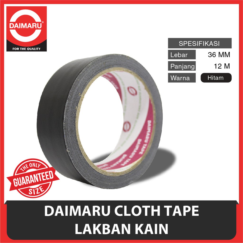 

Lakban Kain DAIMARU 36 mm x 12 meter 1.5 inch / Cloth Tape