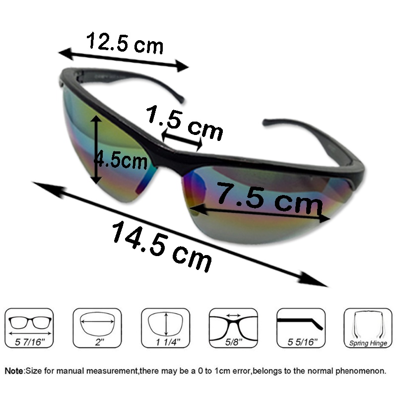 Kacamata Hitam Anti Silau Kaca mata Sepeda Anti UV Oralahraga Ootdor Hiking Sunglasses Glass Eye Protection