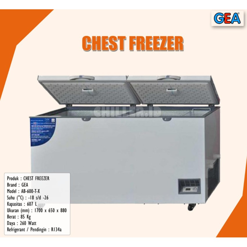 GEA CHEST FREEZER BOX AB-600TX / AB 600 TX 607 LITER