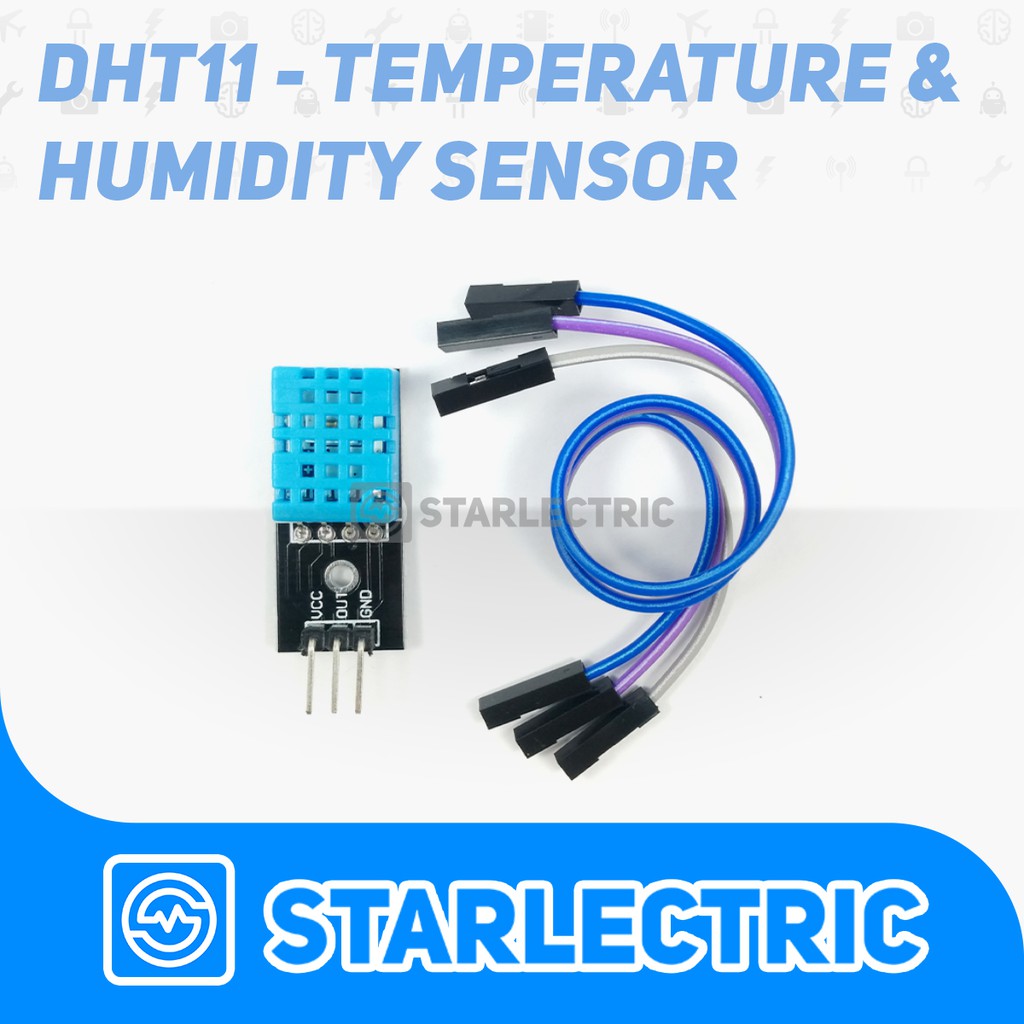 DHT11 Modul Sensor Suhu &amp; Kelembapan + Kabel