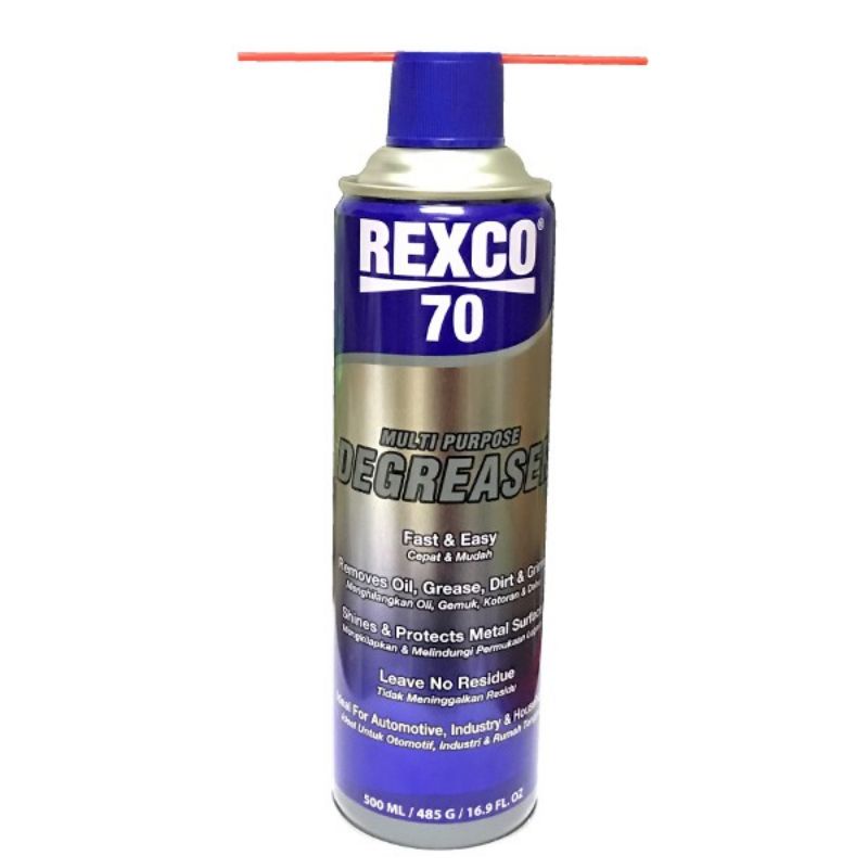 REXCO 70 MULTI PURPOSE DEGREASER pembersih kotoran pada blok mesin motor mobil dan mesin industri 500 ml anti karat