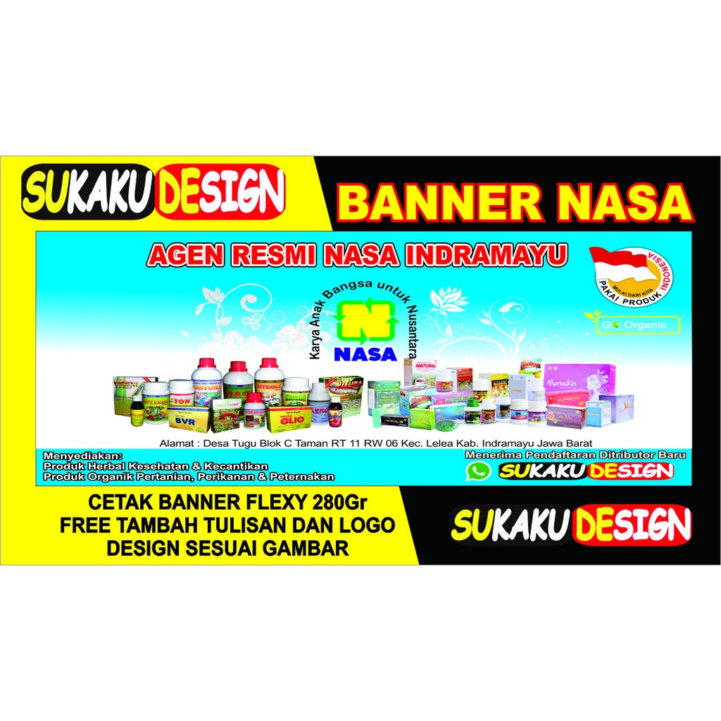 SPANDUK BANNER PRODUK OBAT HERBAL KESEHATAN NASA