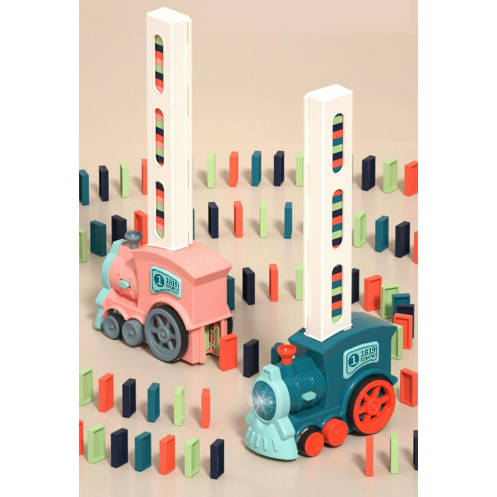 Mainan Kereta Domino Train Domino Mainan Montessori Anak Mainan Sensory Toys Mainan Kereta Api Anak