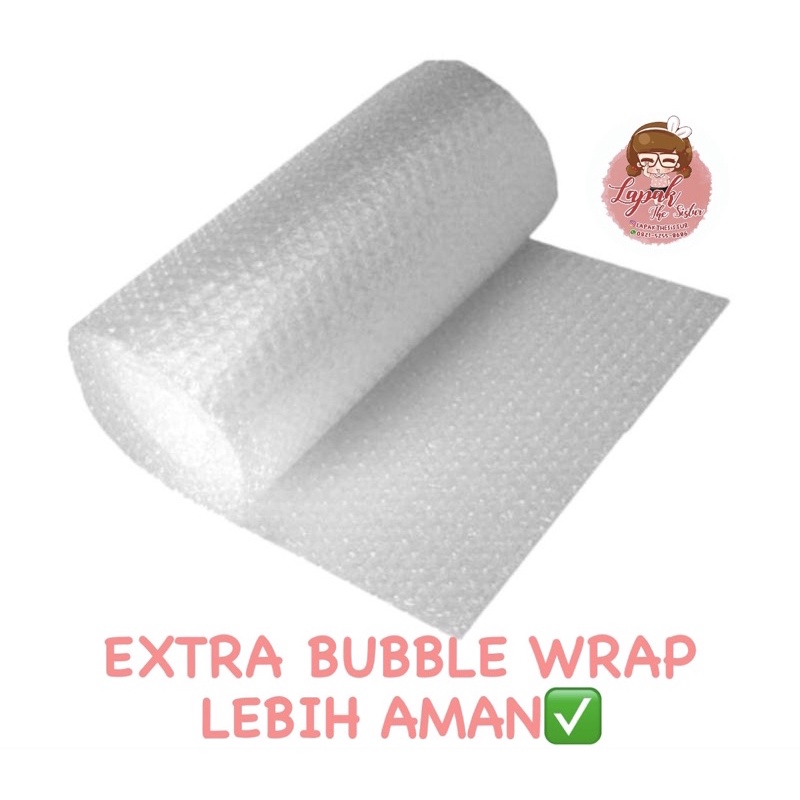 

EXTRA BUBBLE WRAP UNTUK PACKING✅