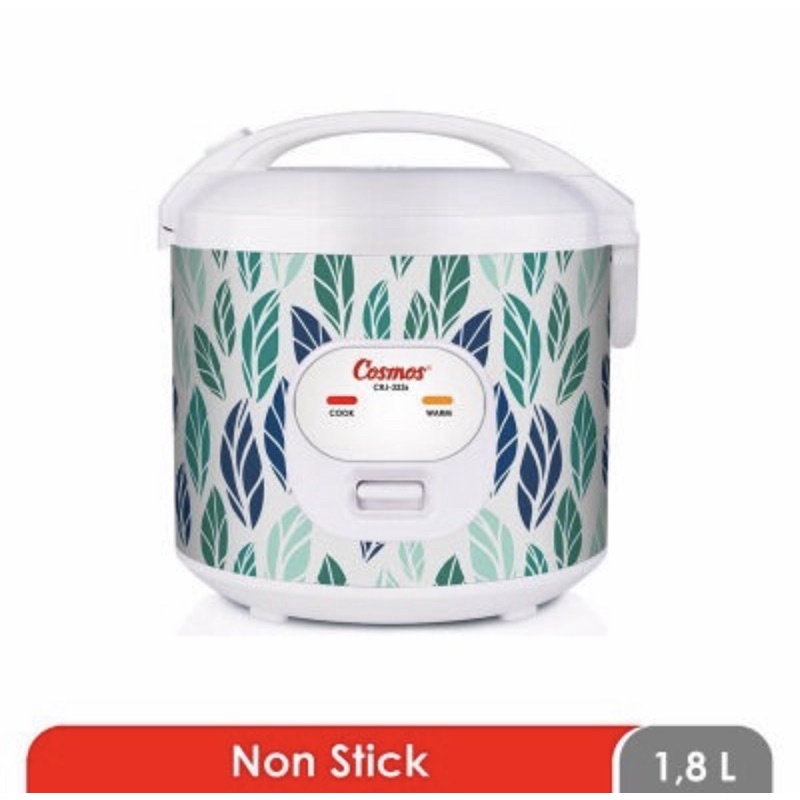 Cosmos Rice Cooker Non Stick CRJ-3301 / Cosmos Ukuran 8 Liter / Cosmos Penanak Nasi Putih