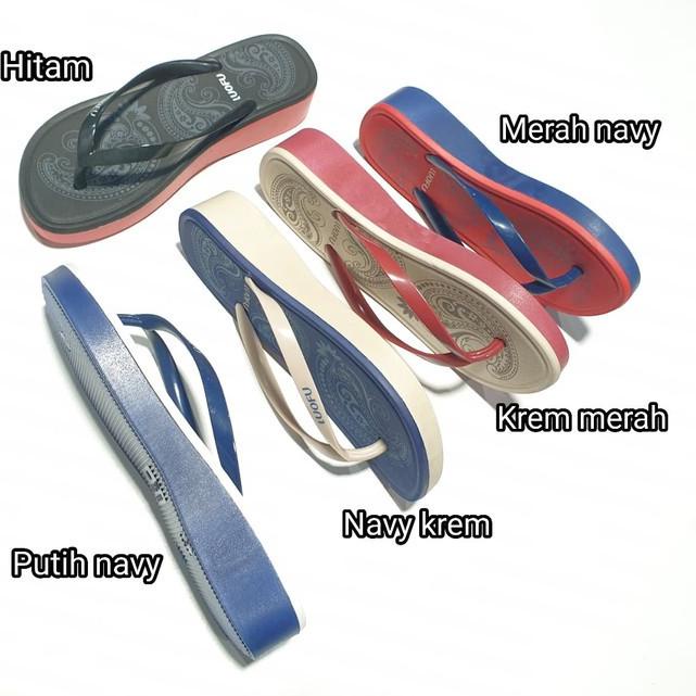 jelly sandal wanita jepit luofu sendal japit karet import F2268-4