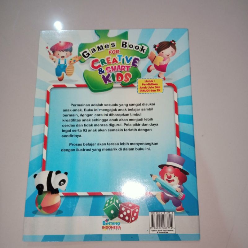 buku games book for creative dan smart kids full colour 56 halaman (21×28cm)