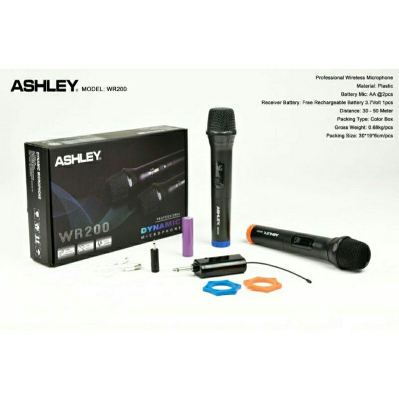 Mic Wireless Ashley WR200 UHF ORIGINAL TERBAIK