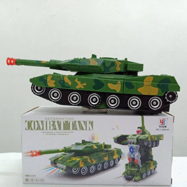 Mainan Mobil Mobilan Tank jadi Robot Besar - DEFORMATION COMBAT TANK ROBOT & ARMORED CAR ROBOT