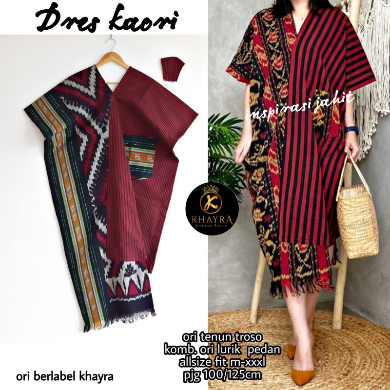 dress kaori tenun batik solo tuman