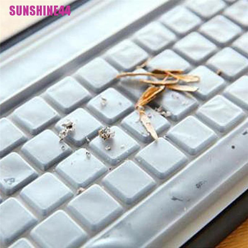 (SUN44) 1pc Skin Silikon Pelindung Keyboard Komputer Desktop Universal