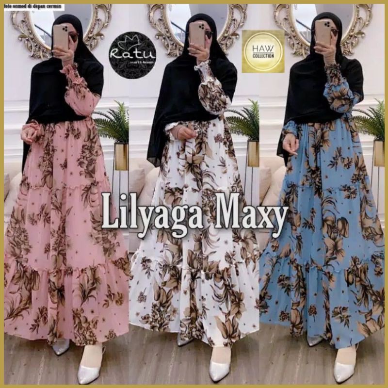Gamis : Lilyaga Maxy Dress Original By Ratu Mulabees