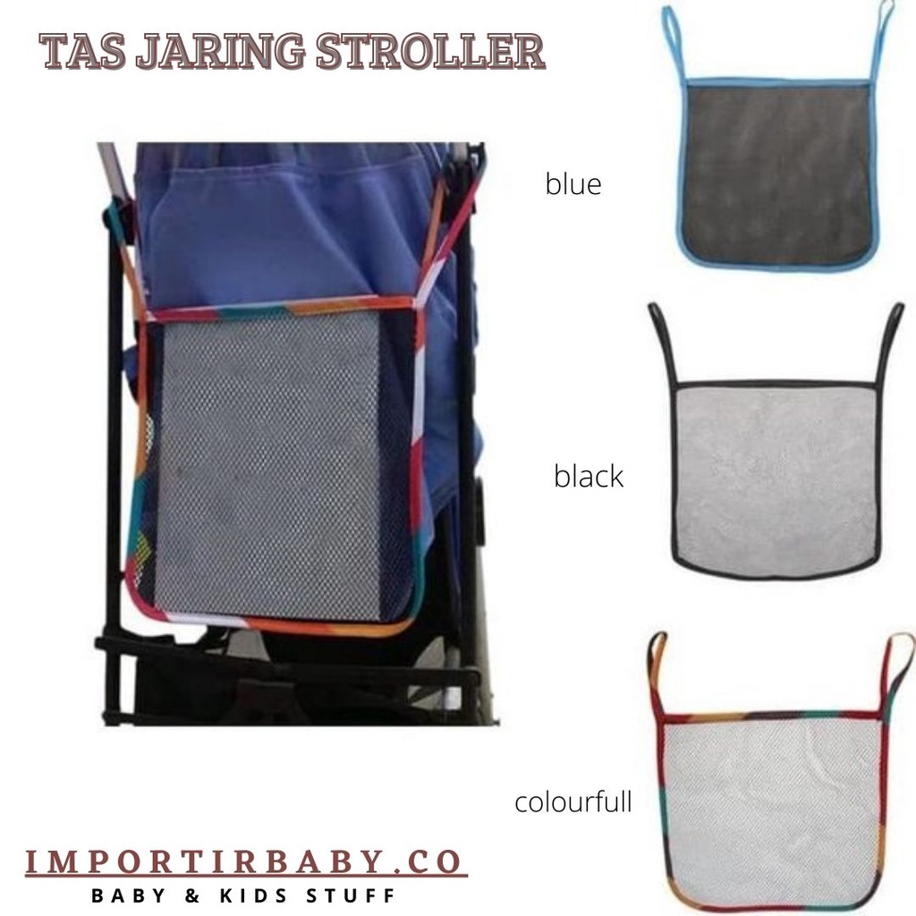 Tas stroller / tas jaring penyimpanan barang stroller / baby stroller storage bag