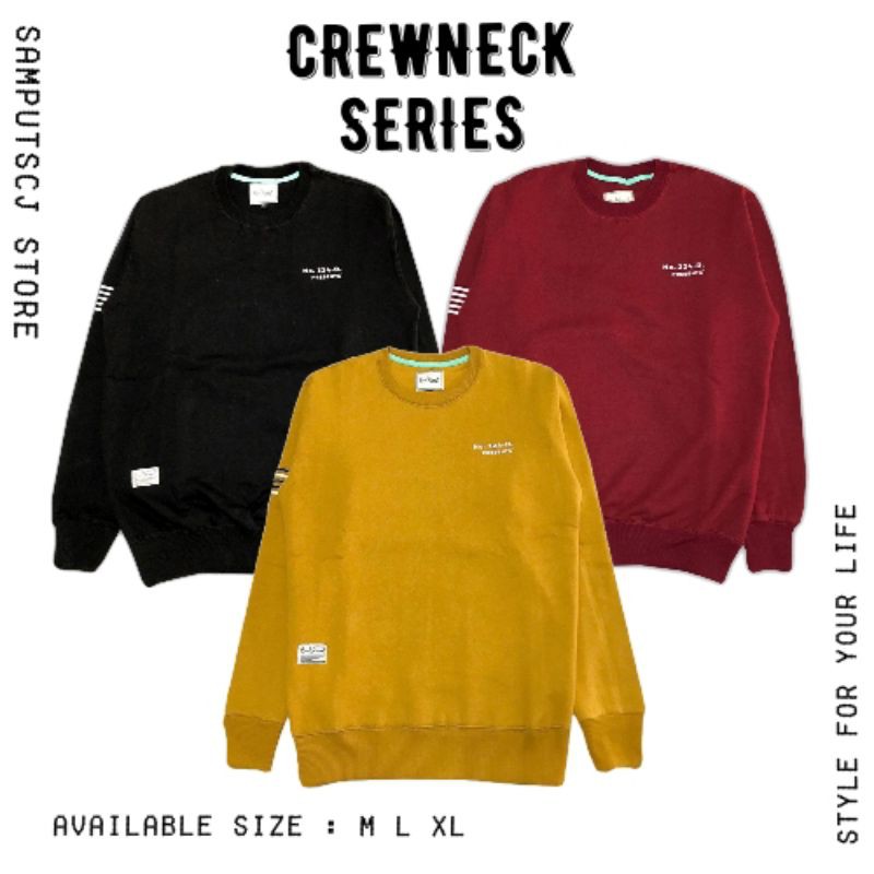[ SAMPUTSCJ ] Crewneck Pria Wanita warna hitam kuning merah artsimple ORIGINAL CN BRDPRSNT 324D M L