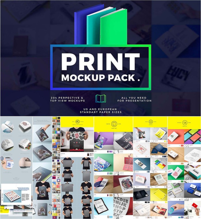 Various Prints Mock Up Bundle - Photoshop