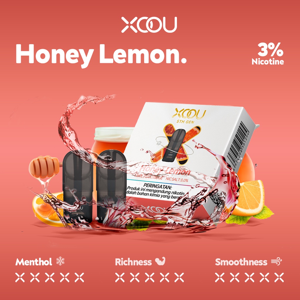 XOOU 5th Generation Mint Flavour 2 CTG - Honey Lemon