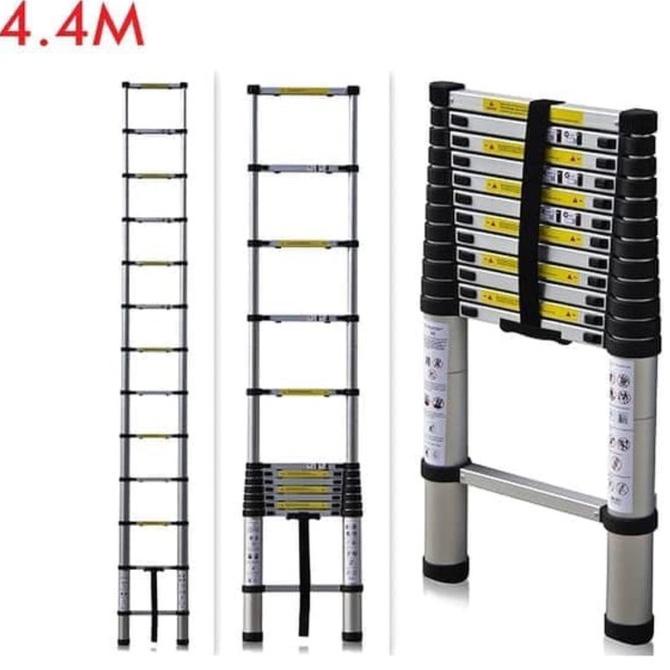 TANGGA 4.4 M LIPAT ALUMUNIUM / TELESCOPIC LADDER 4,4 METER TANGGA TERLARISS...,,,,,