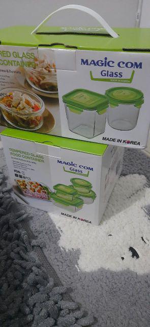 Yong Ma - Magic Com Glass - Tempat/kotak Makanan Kaca 720 & 920 Ml - Ymg753ci & Ymg753gi