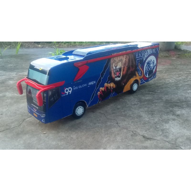 miniatur bus Arema juragan 99 skala 30