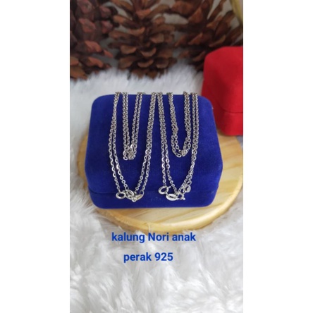 Kalung Nori Anak, panjang 35cm, Sepuh Emas Putih