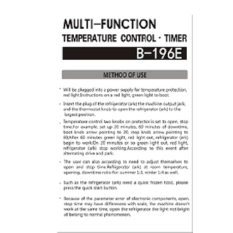 Temperatur Control-Timer Elektronik Multi Fungsi B-196E