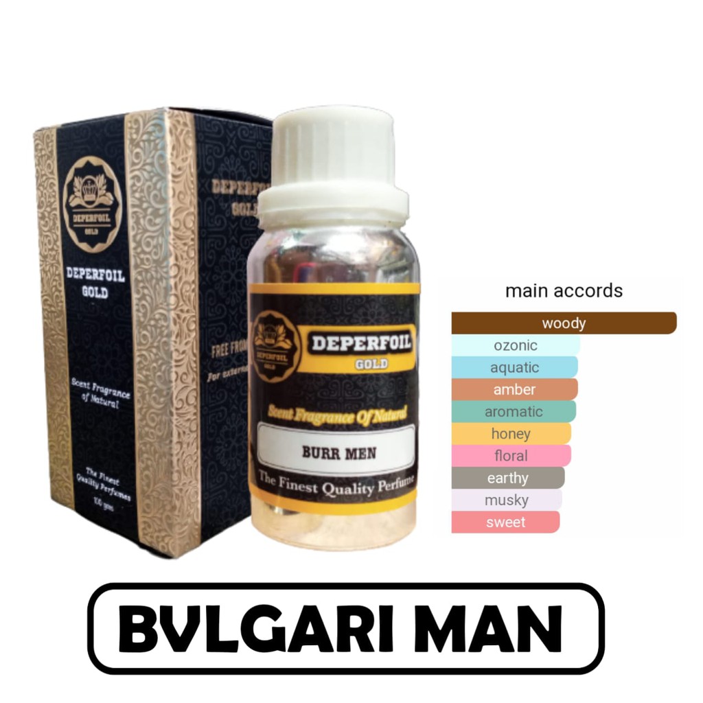 Bibit Parfum Bulgari man 100 ml Kemasan Segel Parfum Bulgari Non alkohol by deperfoil gold