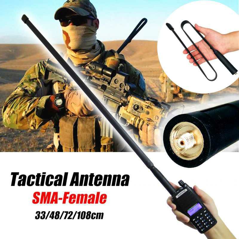 ABBREE Tactical Antena Dual Band 33cm SMA Walkie Talkie UV-5R
