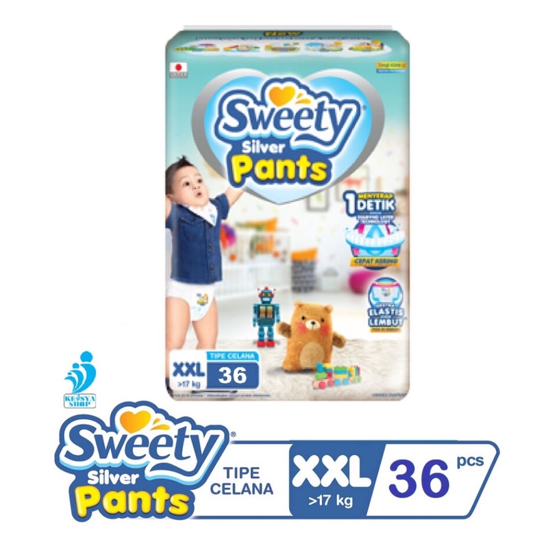 Sweety Silver Pants XXL36 [Size XXL /isi 36 pcs]