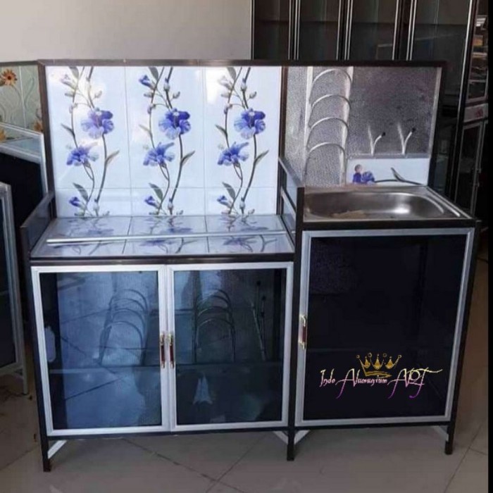 Wastafel Cuci Piring & Rak Piring Bahan Alumunium