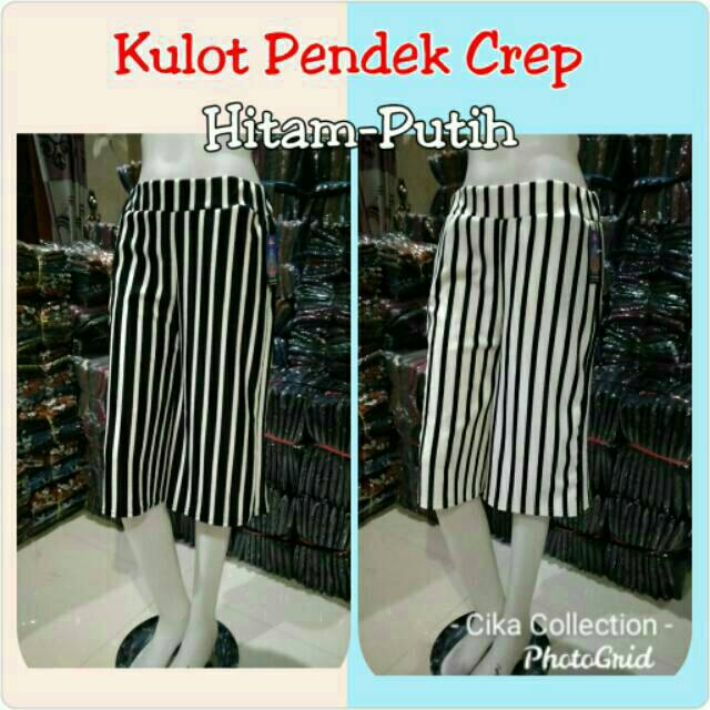 S C CELANA KULOT PENDEK KULOT SALUR HITAM PUTIH S C CELANA KULOT PENDEK KULOT SALUR HITAM PUTIH