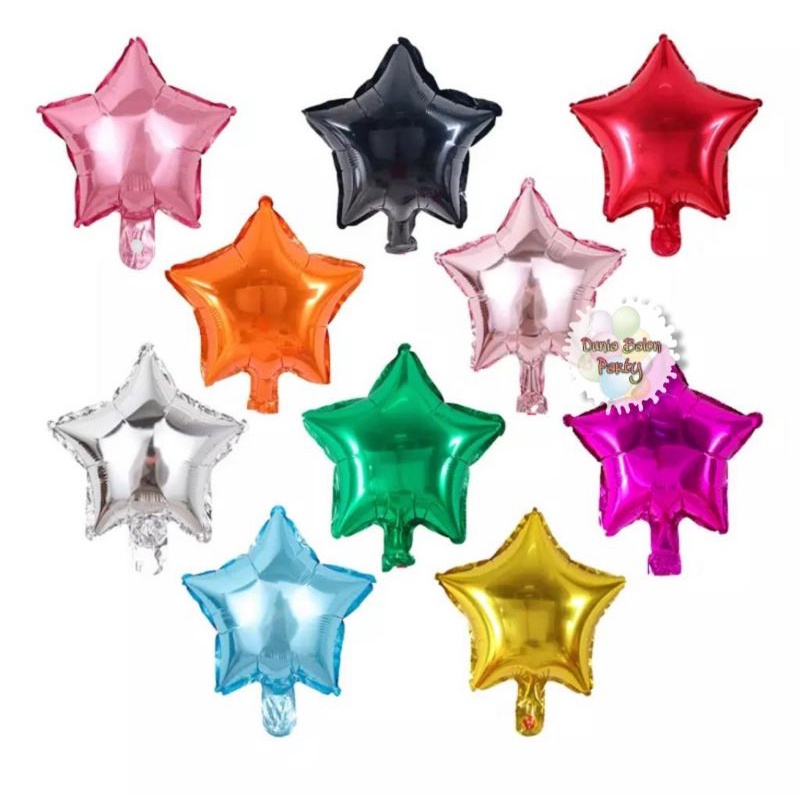 Balon Foil Bintang / Balon Foil Star Mini 20cm