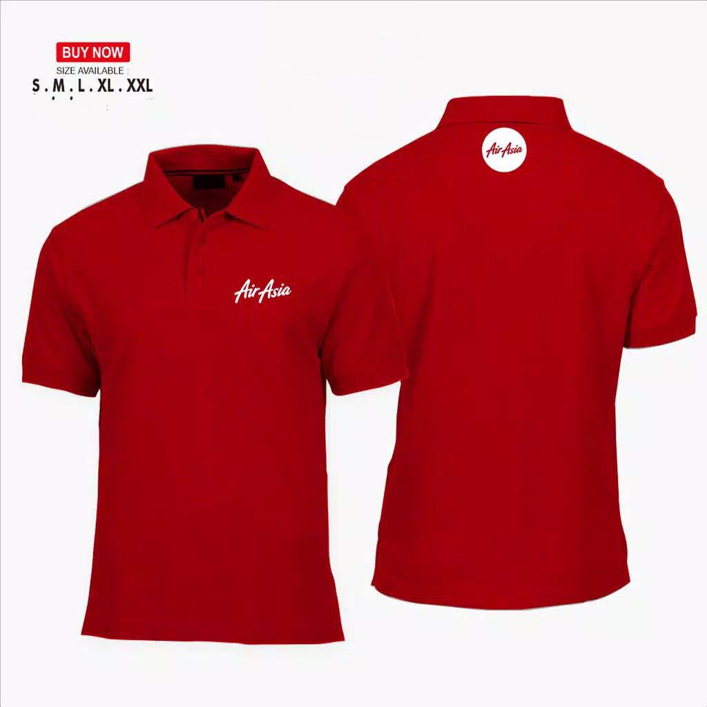 polo shirt airasia airlines / baju kaos kerah pesawat airasia