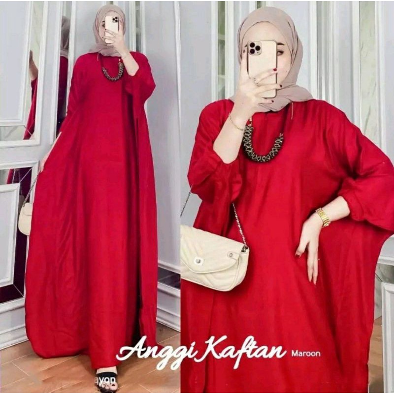 ANGGI KAFTAN - GAMIS KAFTAN JUMBO RAYON