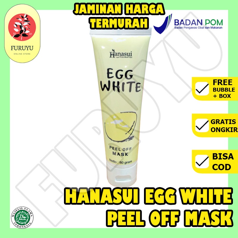 HANASUI Egg White Peel Off Mask Hanasui BPOM  Original 100 PERSEN