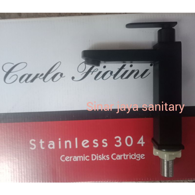 Kran wastafel hitam Carlo fiotini stainless 304 ORIGINAL /  kran cuci tangan hitam