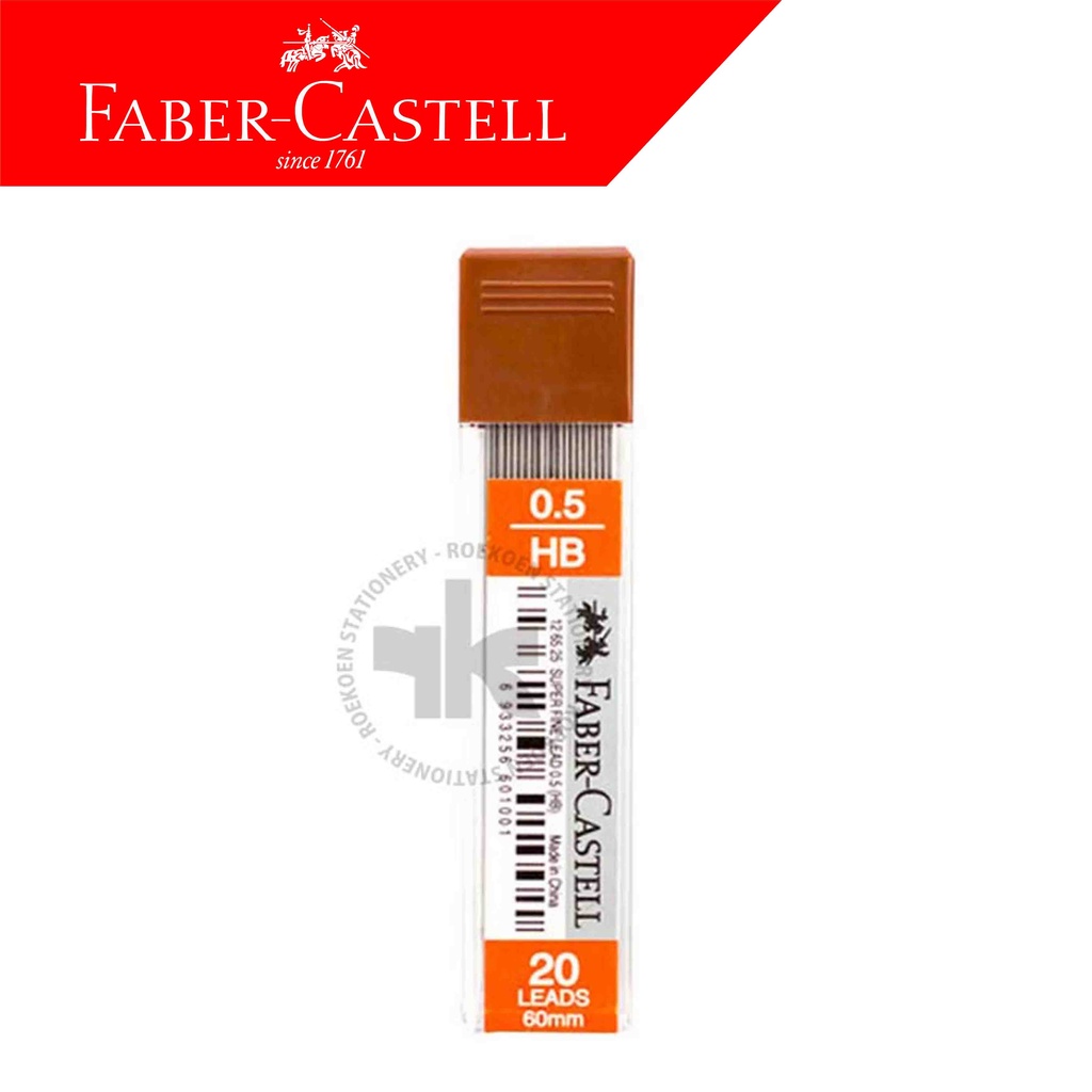 

Faber Castell Super Fine Leads 75 Refill Pensil Mekanik Lead HB 0.5mm 127525 (0.5 x 75mm x 20) Tutup Coklat