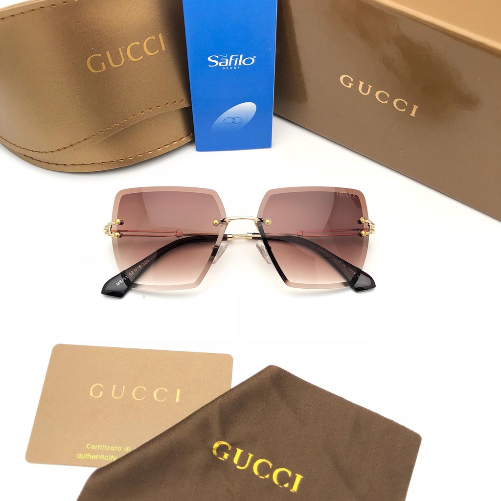 Kacamata Sunglases Wanita Kacamata Fashion Wanita Gucci A653-COKLAT