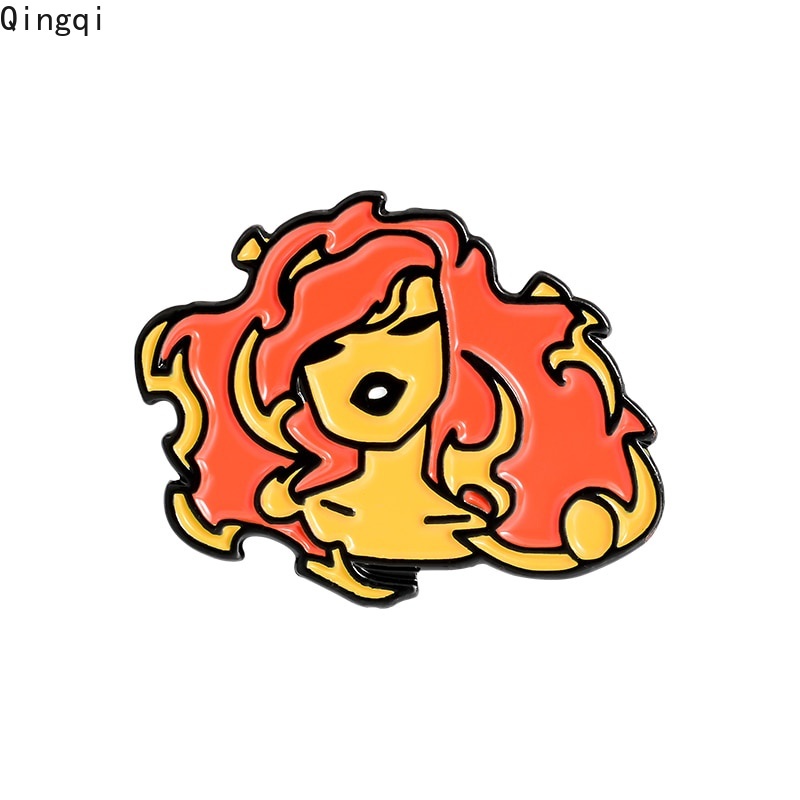 Bros Pin Enamel Desain Kartun Air Cloud Fire Girls Untuk Wanita