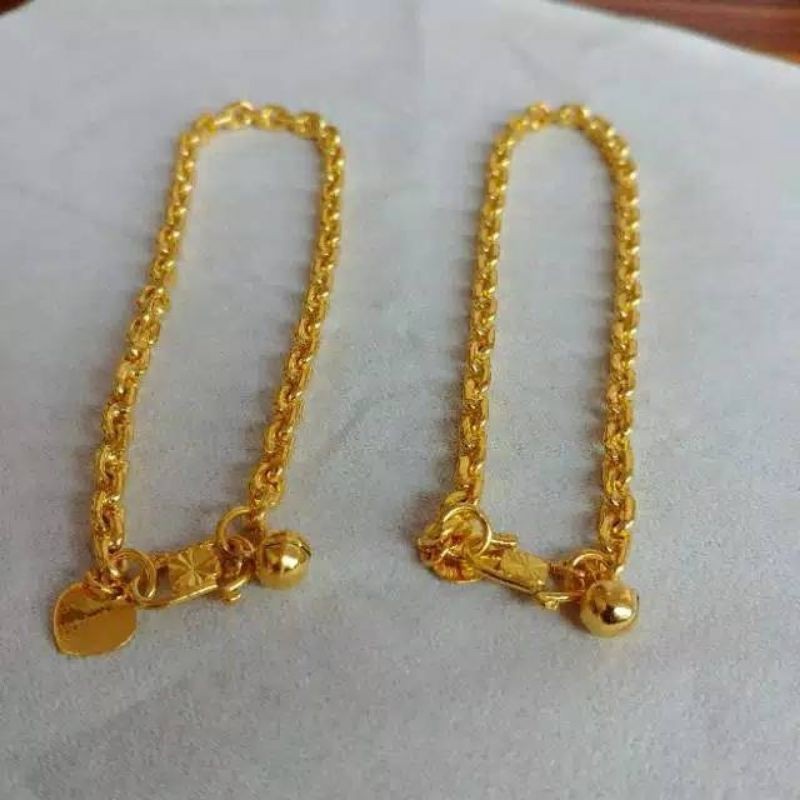 Gelang nuri lapis emas 24k