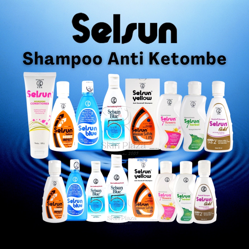 Selsun Shampo | Selsun Conditioner Shampoo Anti Ketombe Daily Blue Five Yellow Double Impact Gold 7 Flowers Herbal Nourishing Selenium Sulfide OTC Series