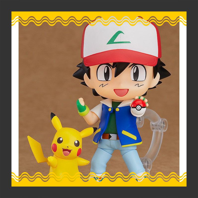 Action Figure Import Huong Anime Gambar 10 Cm Nendoroid Q Versi Pikachu Ash Ketchum 800 Pvc Collecti