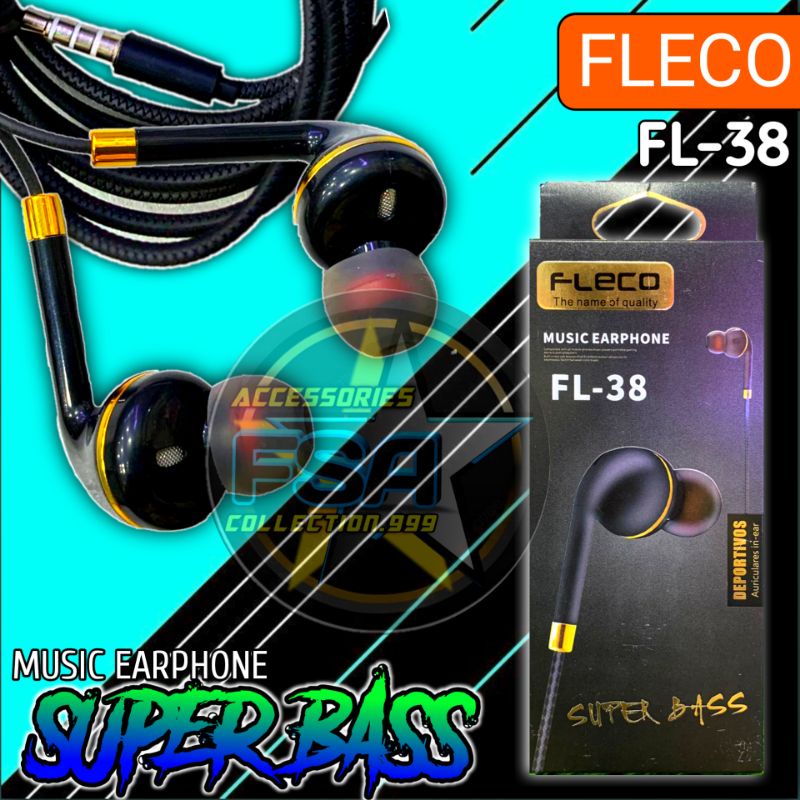 Original Headset Fleco FL-38 SUPER BASS Auriculares In ear Hi-fi Sounds Quality