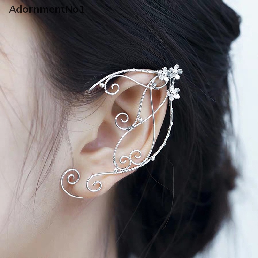 (AdornmentNo1) Anting Klip-On Desain Peri Filigree Untuk Wanita